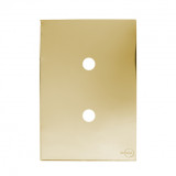 Placa p/ 2 Furos 4x2 - Novara Glass Dourado